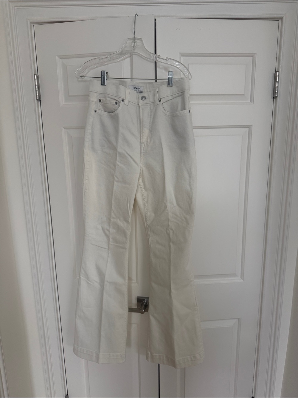 SPANX White Flare Jeans Size 12 NWT